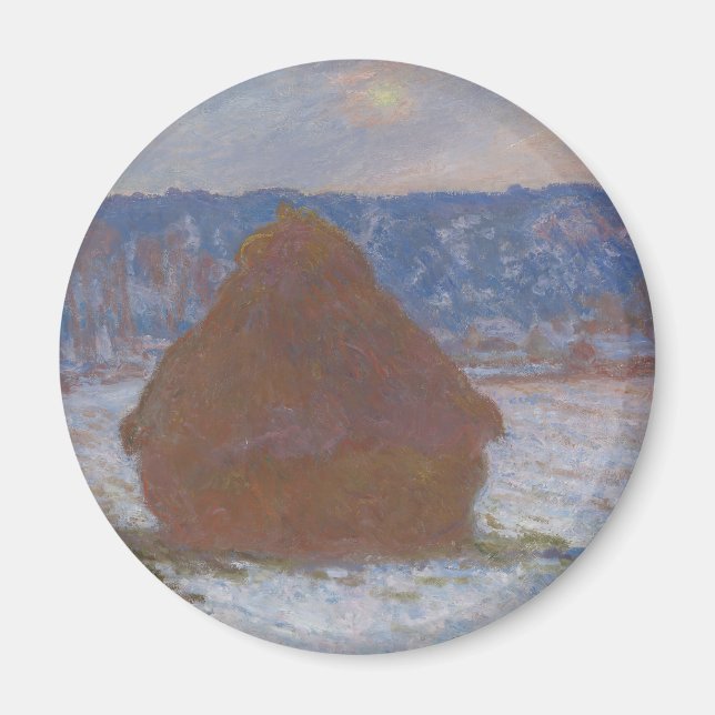 Stack of Wheat (Snow Effect, Overcast Day) (1890-9 Magnet (Front)