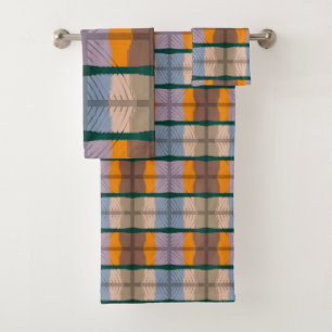 Stackable Mirrored Sensational Pattern  Bath Towel Set