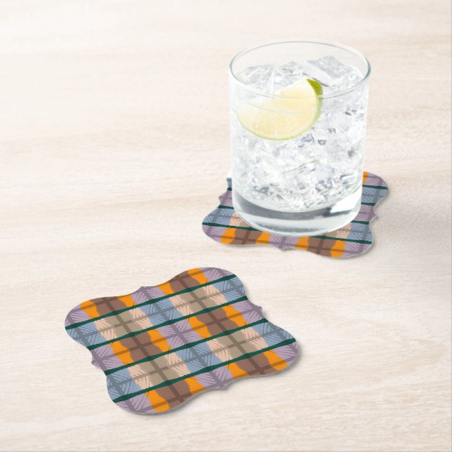 Stackable Mirrored Sensational Pattern  Paper Coaster (Insitu)