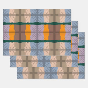 Stackable Mirrored Sensational Pattern  Wrapping Paper Sheet