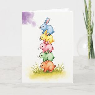 Stacked Animal Friends Card