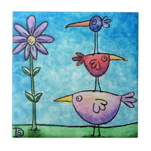 Stacked Birds Tile