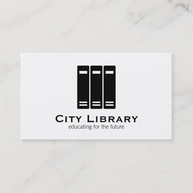 Stacked Books Business Card (Front)