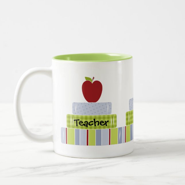 Stacked Books Teacher Mug (Left)