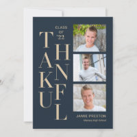 Stacked Charm Editable Colour Thank You Card