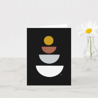 Stacked Circles and Half Circles Note Cards