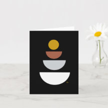 Stacked Circles and Half Circles Note Cards