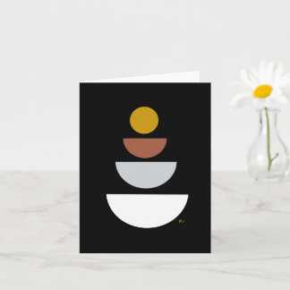Stacked Circles and Half Circles Note Cards