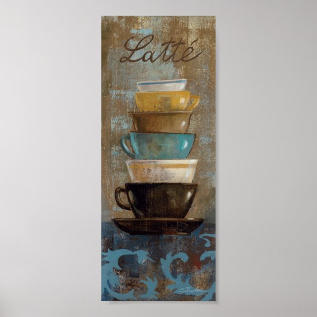 Stacked Coffee Cups Poster (Front)