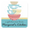 Stacked cooking baking mixing bowls gift tag label