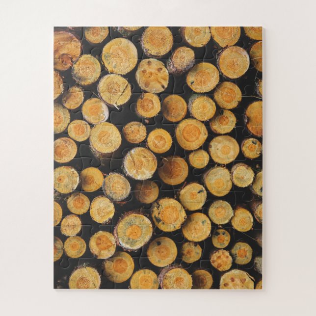 Stacked Cut Wood Tree Logs Jigsaw Puzzle (Vertical)