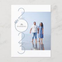 Stacked Date New Years Postcard Vertical