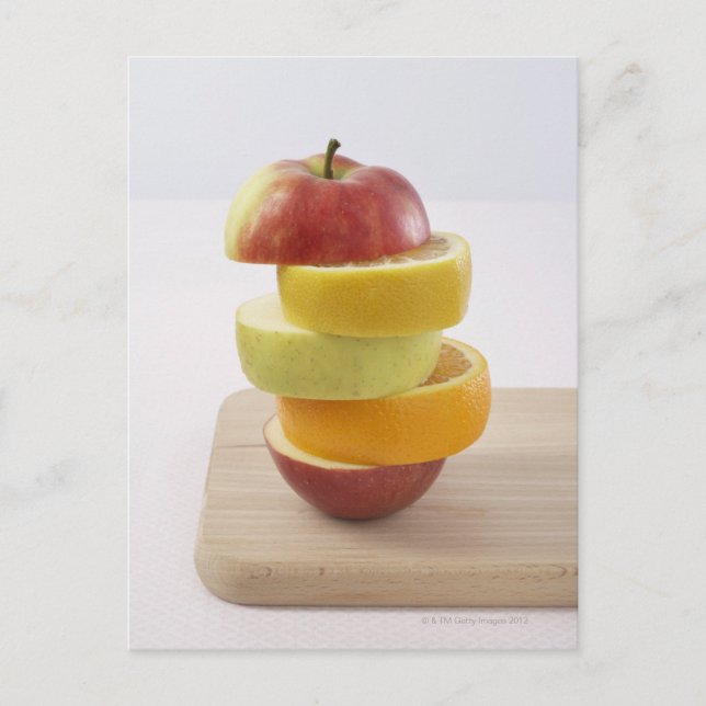 Stacked Fruit Slices Postcard (Front)