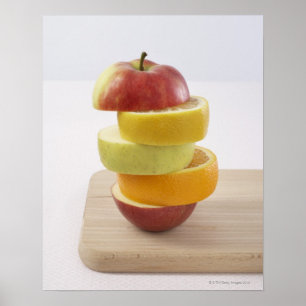 Stacked Fruit Slices Poster