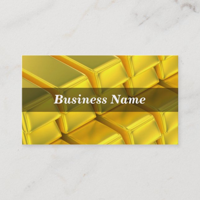 Stacked Gold Ingot Bars Business Card (Front)