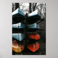 Stacked Kayaks Photo Poster
