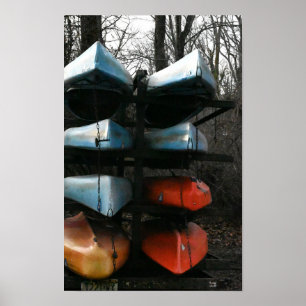 Stacked Kayaks Photo Poster