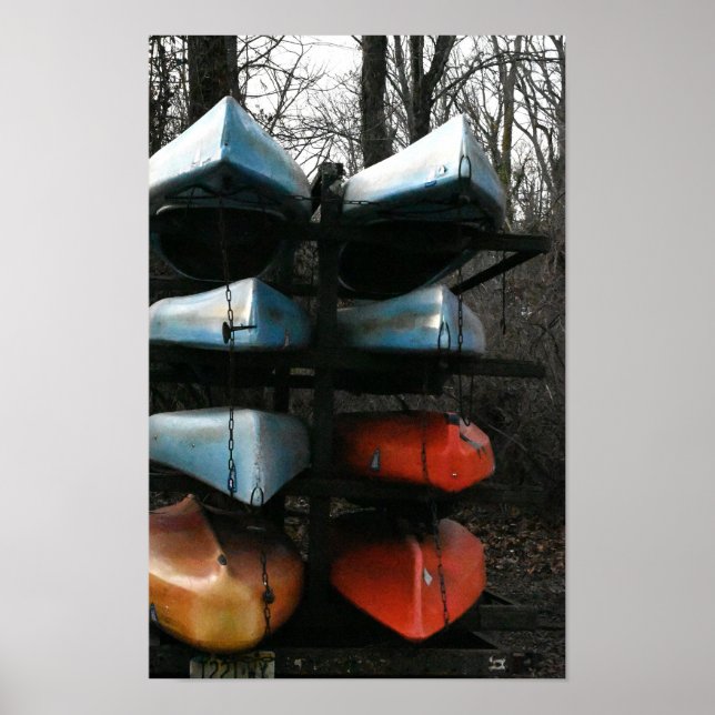 Stacked Kayaks Photo Poster (Front)