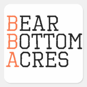 Stacked Logo Square Sticker