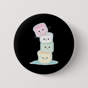 Stacked Marshmallows 6 Cm Round Badge