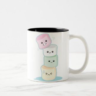 Stacked Marshmallows Two-Tone Coffee Mug