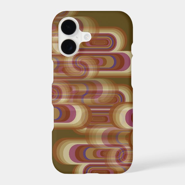 Stacked Mod Purple Retro Glow Pods Abstract Art (Back)