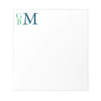 Stacked Monogram, Green and Blue Personalised