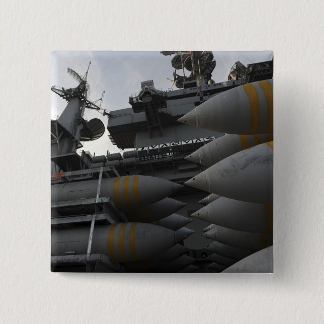 Stacked ordnance ready to be loaded 15 cm square badge (Front)