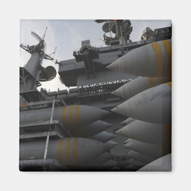 Stacked ordnance ready to be loaded magnet (Front)