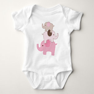 Stacked Pink Elephants Kids Shirt