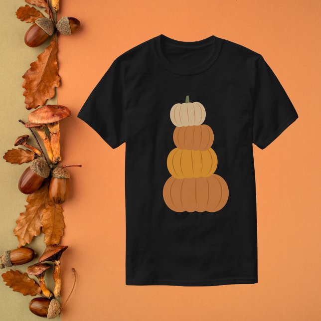 Stacked Pumpkins Fall Autumn T-Shirt (Creator Uploaded)