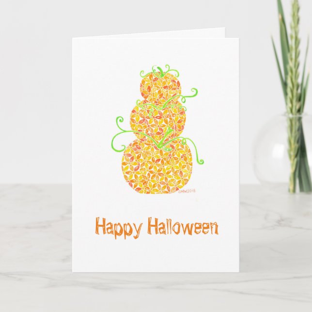 Stacked Pumpkins Greeting Card (Front)
