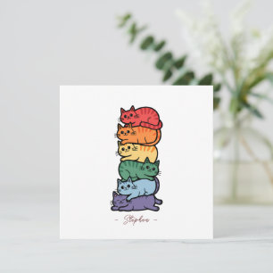 Stacked Rainbow Cats – LGBTQ Pride Celebration