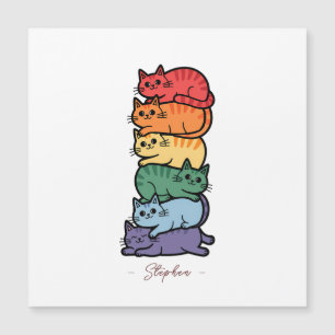 Stacked Rainbow Cats – LGBTQ Pride Celebration