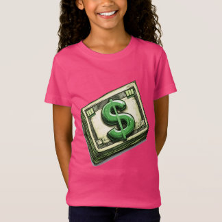 Stacked Riches: Bold Money Stack for Hustlers T-Shirt