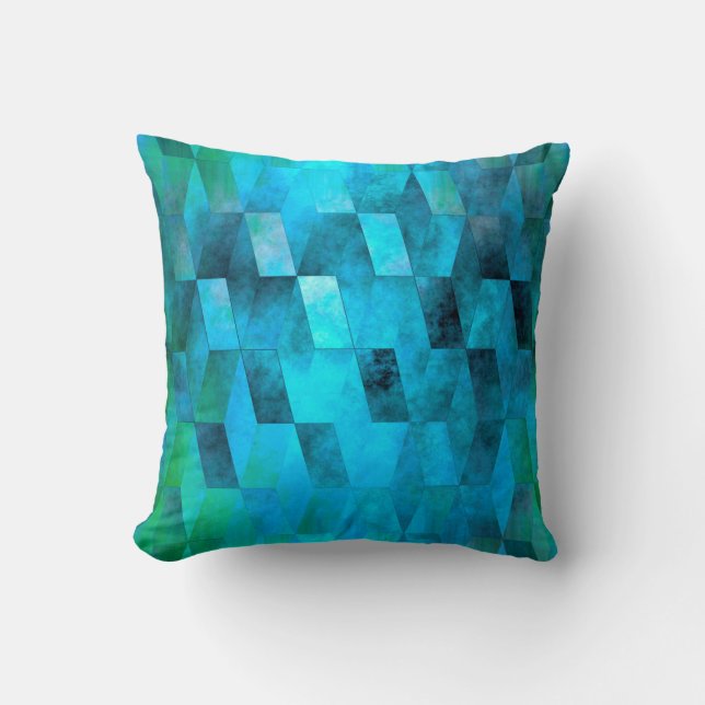 Stacked Sky (turquoise turquoise-green) Cushion (Front)