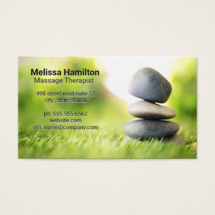 Stacked Stones in Grass