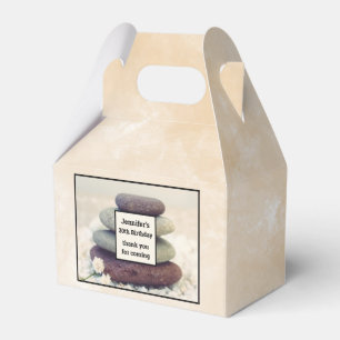 Stacked Stones Meditative Cairn Birthday Thank You Favour Box