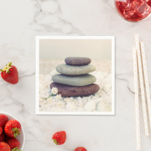 Stacked Stones Meditative Cairn Napkin