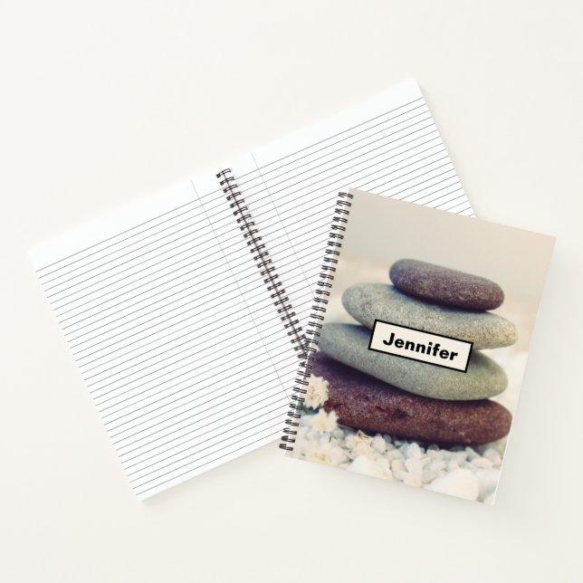 Stacked Stones Meditative Cairn Notebook (Inside)