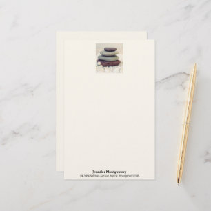 Stacked Stones Meditative Cairn Stationery