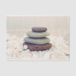 Stacked Stones Meditative Cairn Tissue Paper