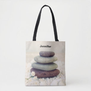 Stacked Stones Meditative Cairn Tote Bag