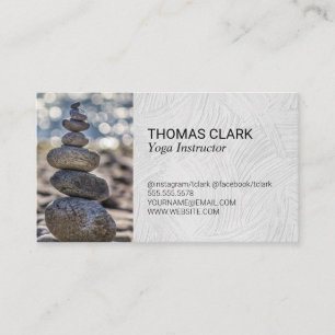 Stacked Stones Zen Yoga Business Card