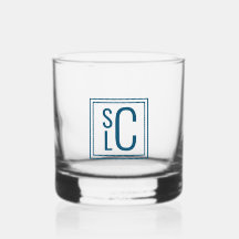 Stacked Three Initial Modern Men's Monogram