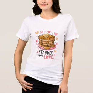 Stacked with Love – Adorable Pancake Valentine  Tri-Blend Shirt