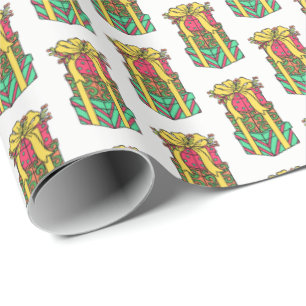 Stacked Wrapped Christmas Presents Xmas Wrapping Paper