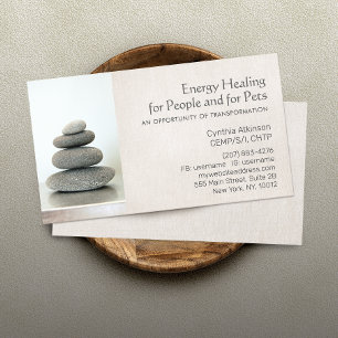 Stacked Zen Stones Holistic Health and Wellness Business Card