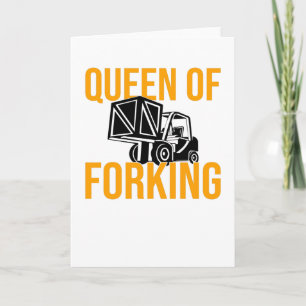 Stacker Driver Forklift Driver Stacker Saying Card