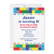 Stacking Bricks Boy's Birthday Party